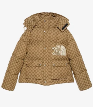 Unisex Gucci x The North Face Puffer Khaki Jacket