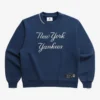 Madhappy Yankees Script Navy Blue Crewneck For Unisex
