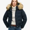 Women's Superdry Everest Fur Hooded Bomber Jacket
